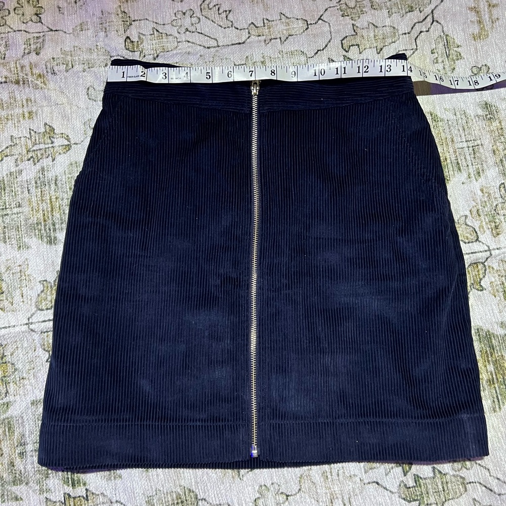 Gap zip front corduroy mini skirt